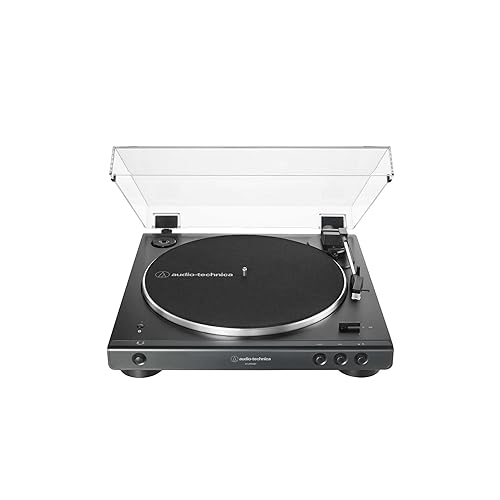 Audio-Technica LP60XBTBK Fully Automatic Wireless Belt-Drive Turntable Black - black / black - Bluetooth