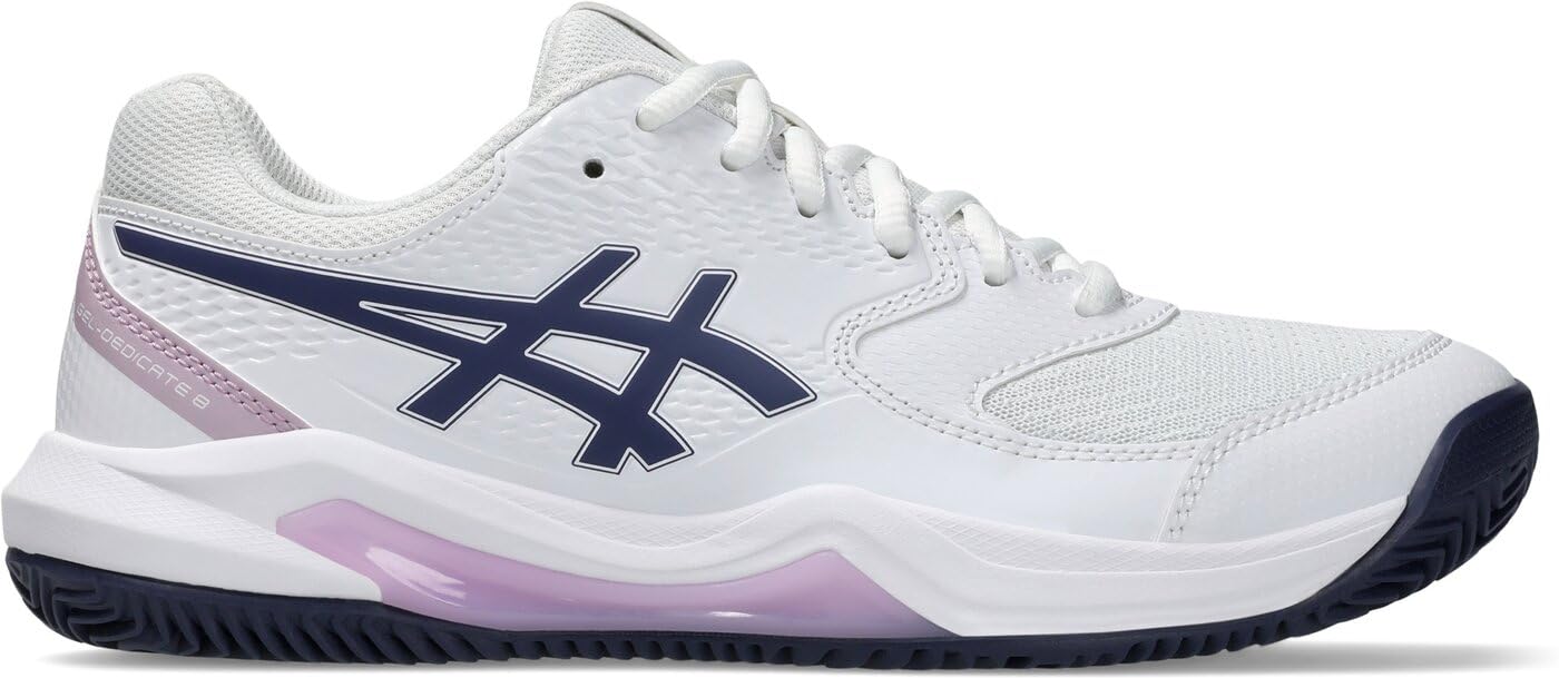ASICS Dedicate 8 Clay Woman Tennis Shoes Blue Yellow