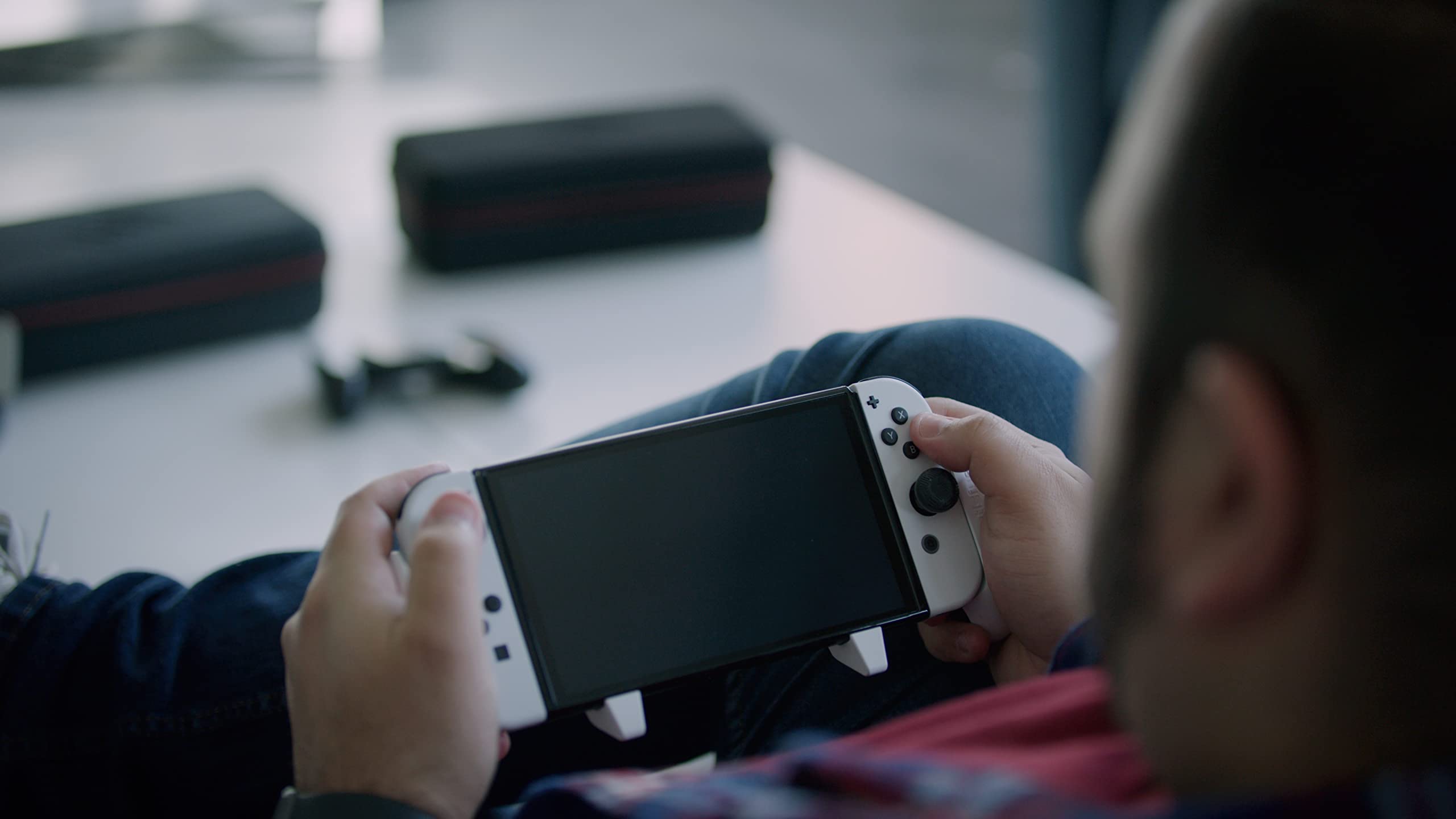 FEGYUJ Satisfye - ZenGrip Pro Gen 3 OLED, a Switch Grip Compatible with Nintendo Switch - Comfortable & Ergonomic Grip, Joy Con & Switch Control. #1 Switch Accessories Designed for Gamers (White)