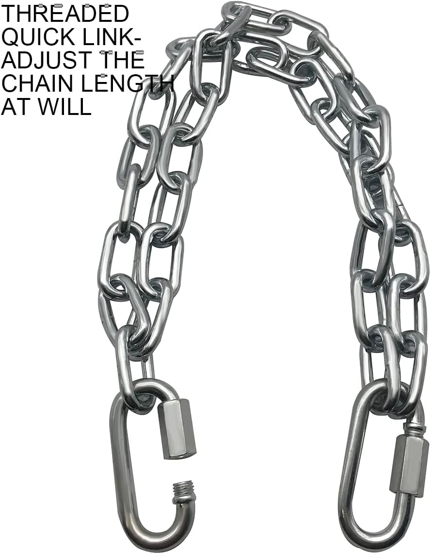 1/4" X 48" Trailer Safety Chain with Locking Carabiners Grade 30 (M6 Trailer Safety Chain-1PCS)