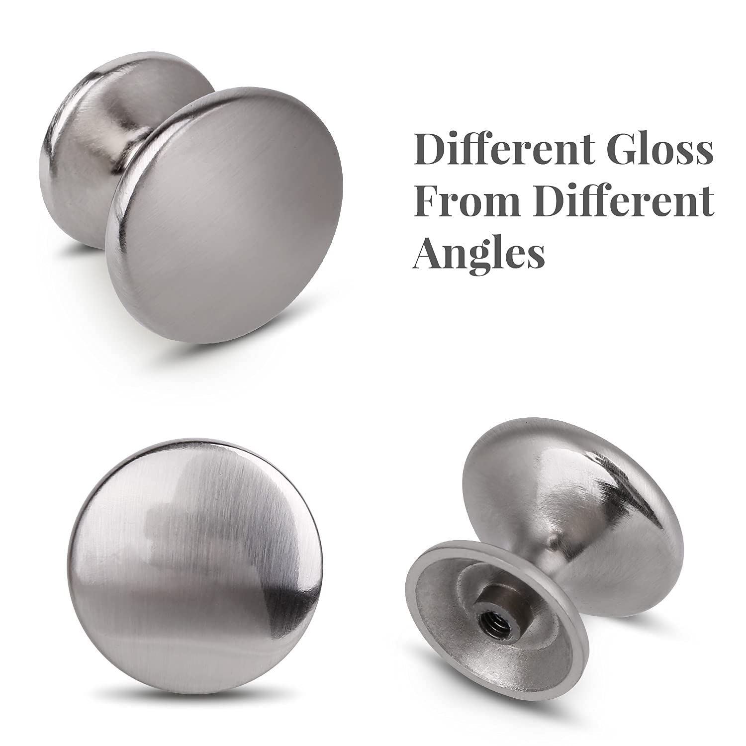 Pomelli Per Mobili Rotondi Neri - 12 Pezzi Con Viti Per Armadi E Cassetti - Foto 5