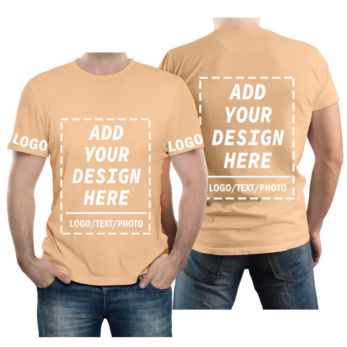 velquessa Personalised T Shirt for Men Women,Design Your Own Custom T Shirt, Customisable Shirts Add Photos/Text,Tshirt Printing Birthdays customised Gifts for Couples