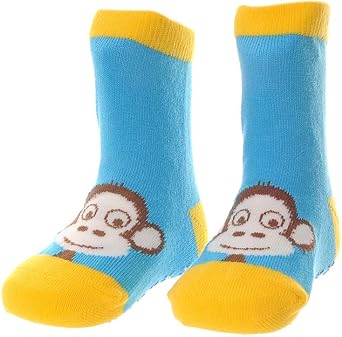 Ziggle Baby,Clothing,Baby Boys 0-24m,Socks & Tights,Socks Ziggle Soft Baby Socks 2 Pairs, Stay On, Anti-Slip Grips, Marley Monkey