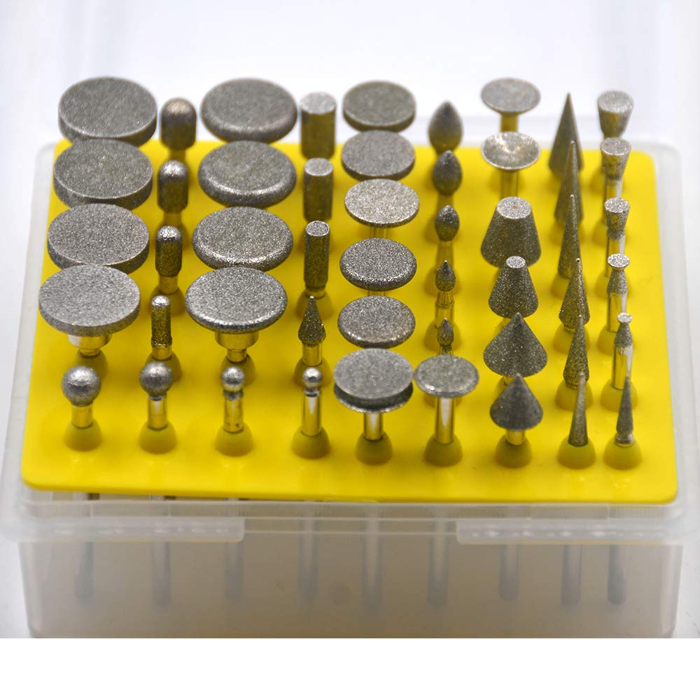 Lot de 50 fraises diamantées pour outil rotatif Dremel