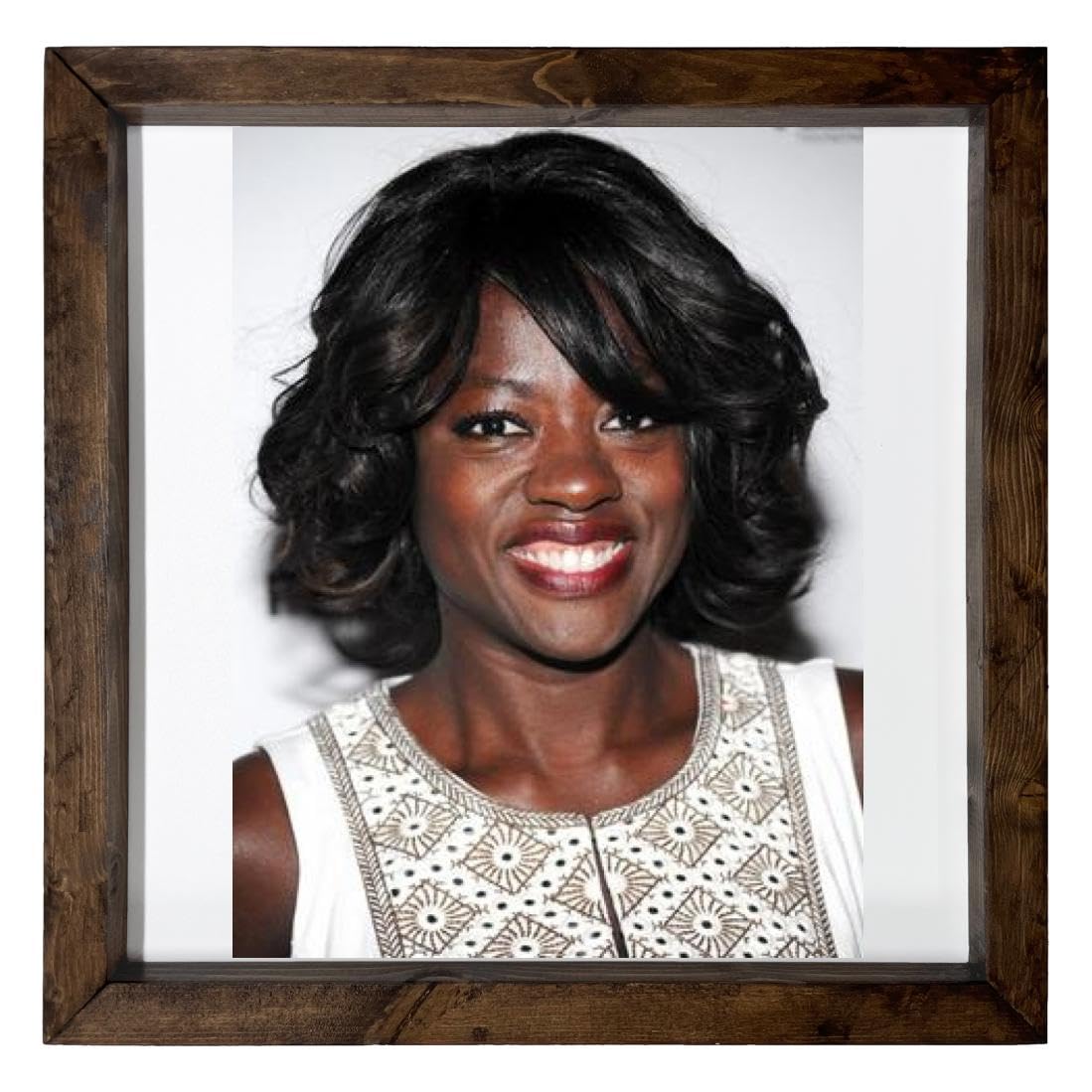 Boss Hog Viola Davis - 12X12 Full Color Photo Sign with Wood Frame PTR #G336069