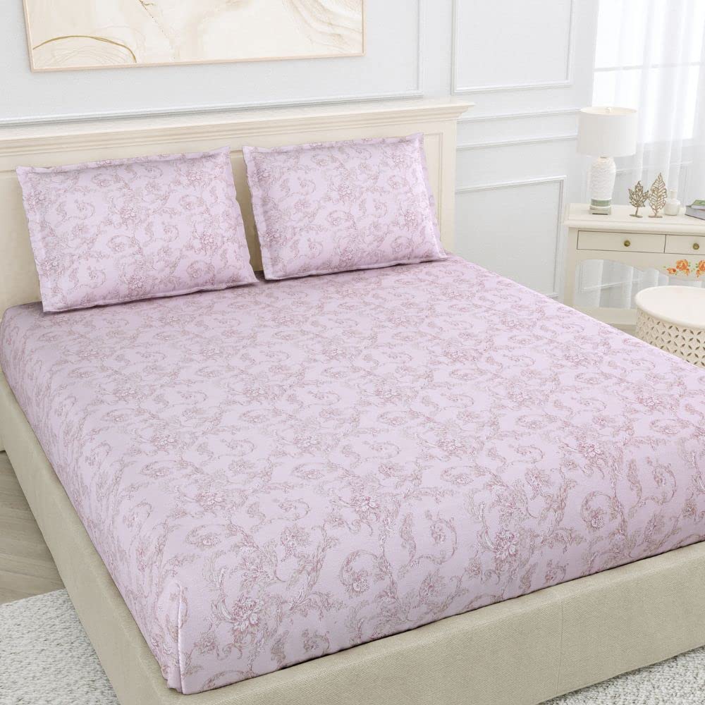 Haus & Kinder Modern Art Desire 100% Cotton Double Bedsheet with 2 Pillow Covers, King Size, 300 TC,108 inch by 108 inch (French Pink) (B0B6PSCZDR) Amazon Price History, Amazon Price Tracker