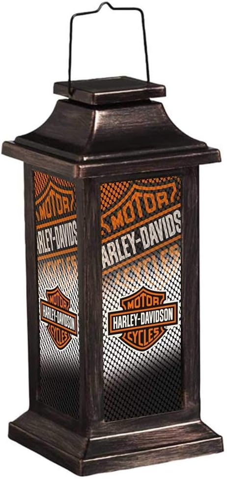 Harley-Davidson Bar & Shield Logo Plastic Metallic Solar Power Garden Lantern