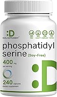Vista 1 de Suplemento de fosfatidilserina, dosis de 400 mg, 240 cápsulas – Fuente de lecitina de girasol sin soja