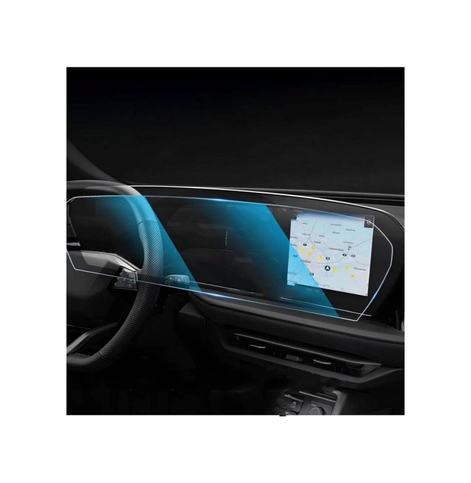 Pellicola Protettiva in Vetro temperato da 14 5 Pollici per Schermo di Navigazione Interno Auto per con Q5 Q6 E-Tron 2025 e 2026.