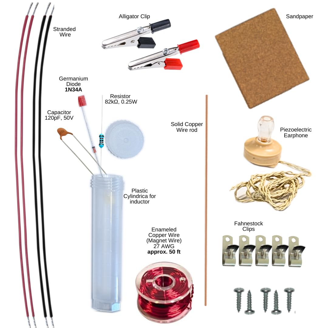 Crystal Radio Components Pack – Essential Parts for Passive AM Receiver Circuits