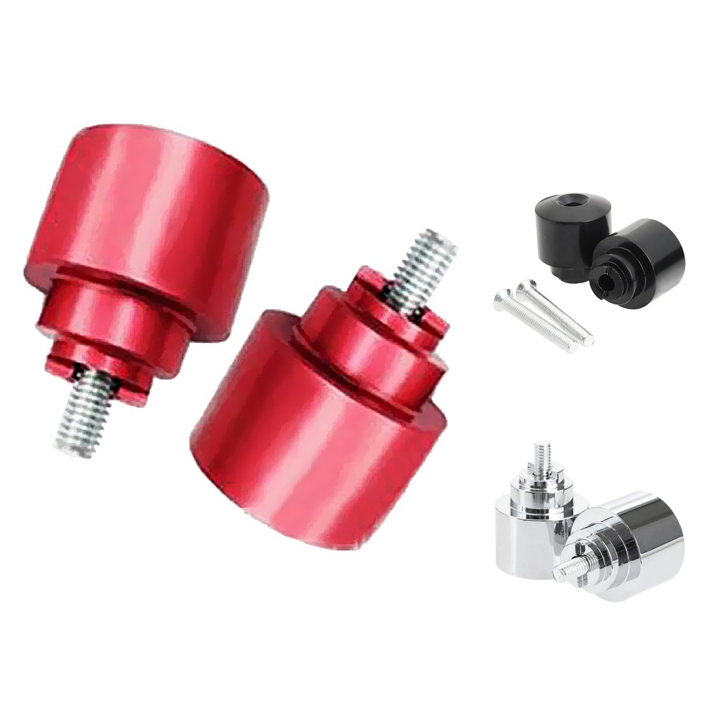Dolity 2 x Moto Guidon Barre Bouchons Embouts de Guidon Accessoire Décor Moto pour Honda CBR 600 1000RR - rouge