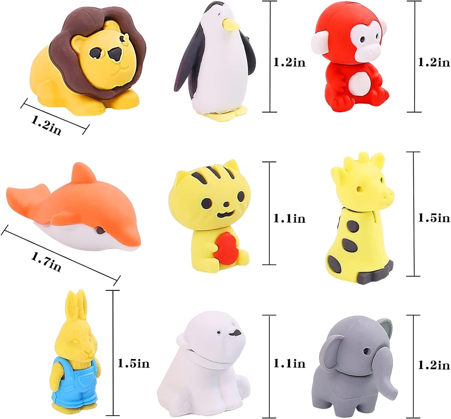 Amazon.co.jp: 100PCS 子供用消しゴムかわいい 動物 鉛筆消しゴム ミニ