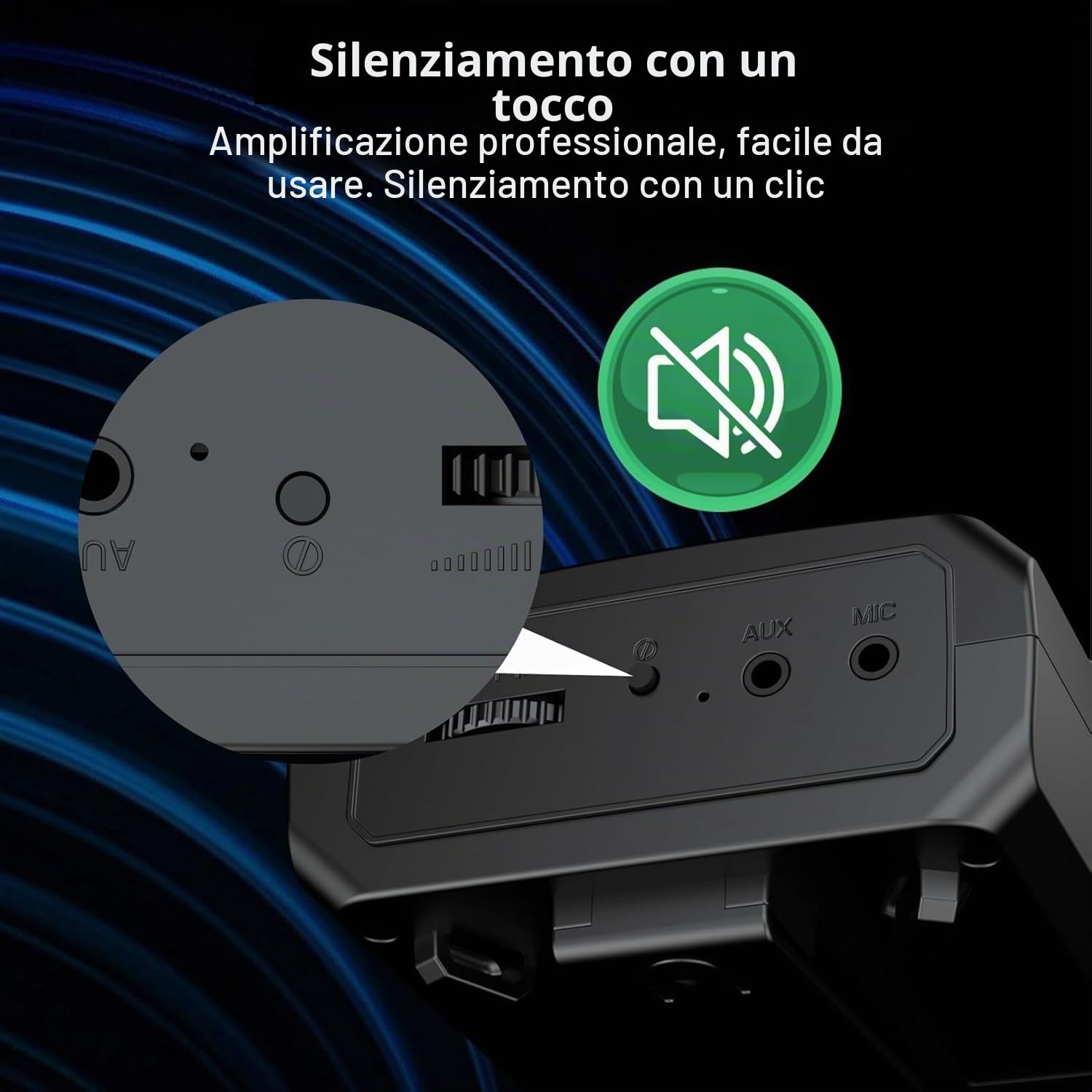 Amplificatore vocale portatile con microfono senza fili per insegnanti | Professionale Amplificatore vocale con microfono a clip, megafono vocale 2 lavalier wireless microfonos da cintura