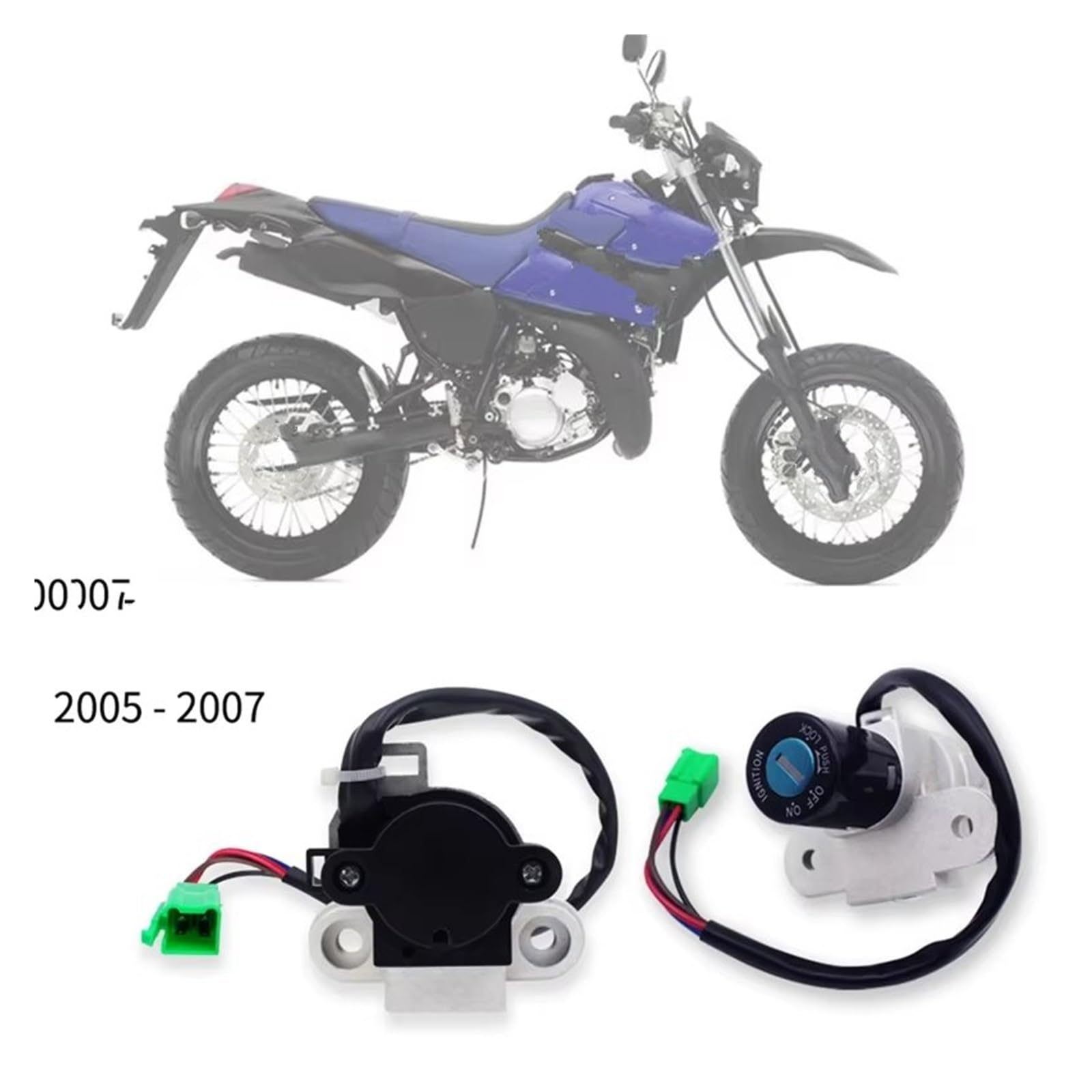 Kabel Cewka zapłonowa do DT125RE DT125X 2005 2006 2007 Przełącznik zapłonu Motocykl Blokada siodełka Pokrywa zbiornika z kluczem Zapłon Motocykl