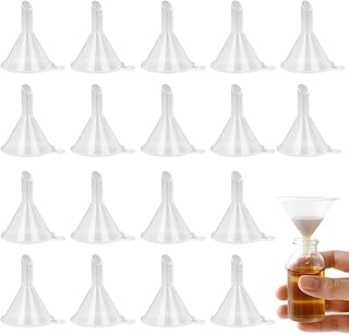 JOHOUSE 50PCS Small Mini Clear Plastic Funnel, Funnels for Kitchen Use, Sand Art, Lab Bottles, Perfumes, Essential Oils, Ink, Spices, Powder