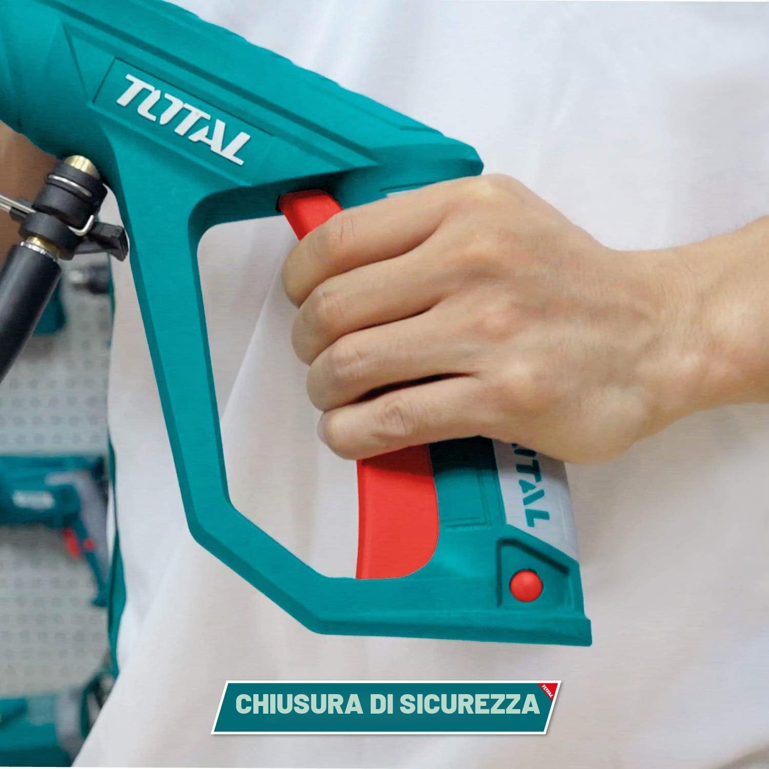 TOTAL - Idropulitrice ad Acqua ad Alta Pressione con Cavo - Potenza: 1800 W - 150 Bar - Tubo da 5 Metri - Flusso: 6 l/min - Pulisce Casa, Giardino e Auto