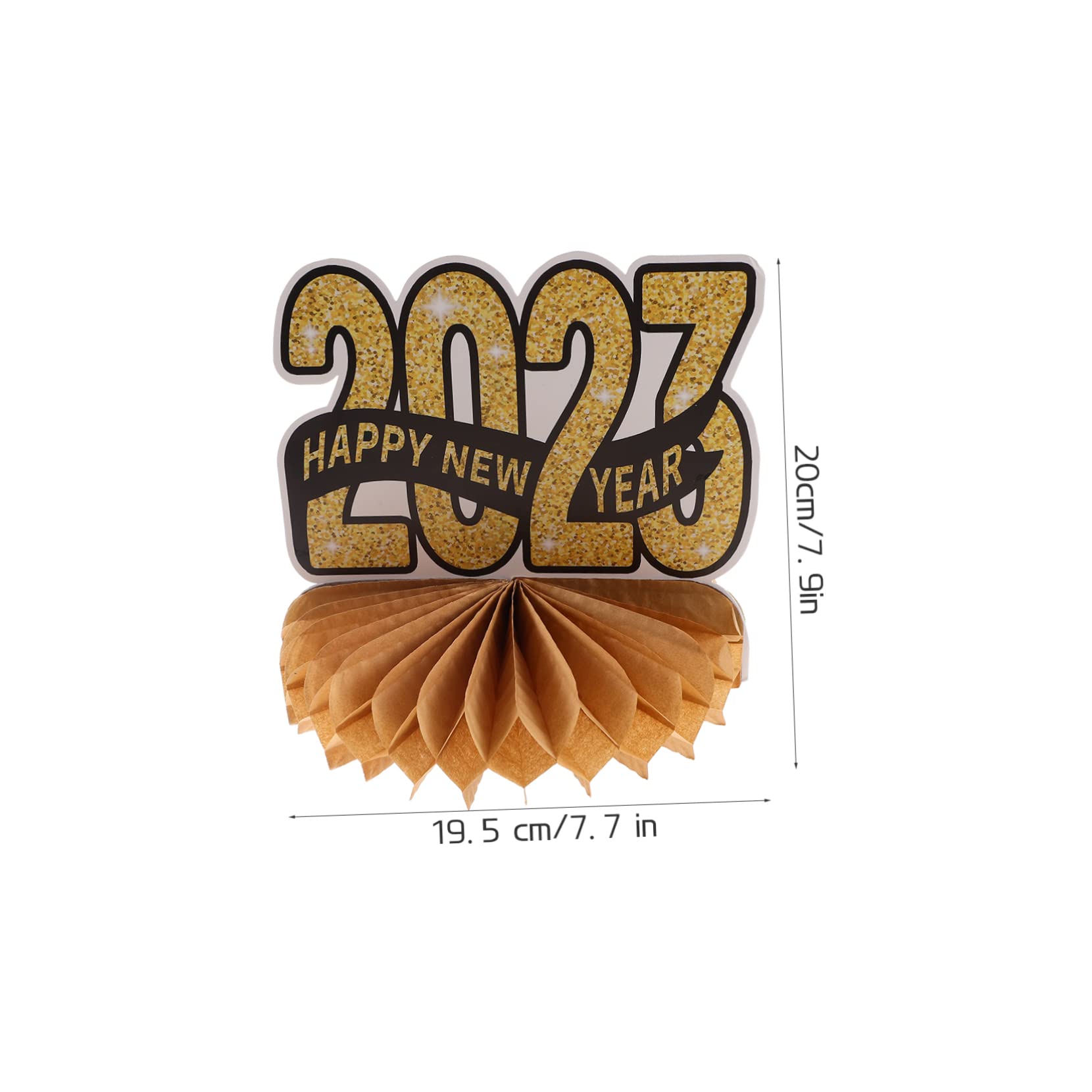 TOPBATHY 5 Sätze Dekoration Des Neuen Jahres Tafelaufsätze Zum Mondneujahr Frohes Neues Jahr Dekorationen 2023 Partyzubehör Für Silvester Neue Tischaufsätze Glitzer-waben-mittelstück Papier
