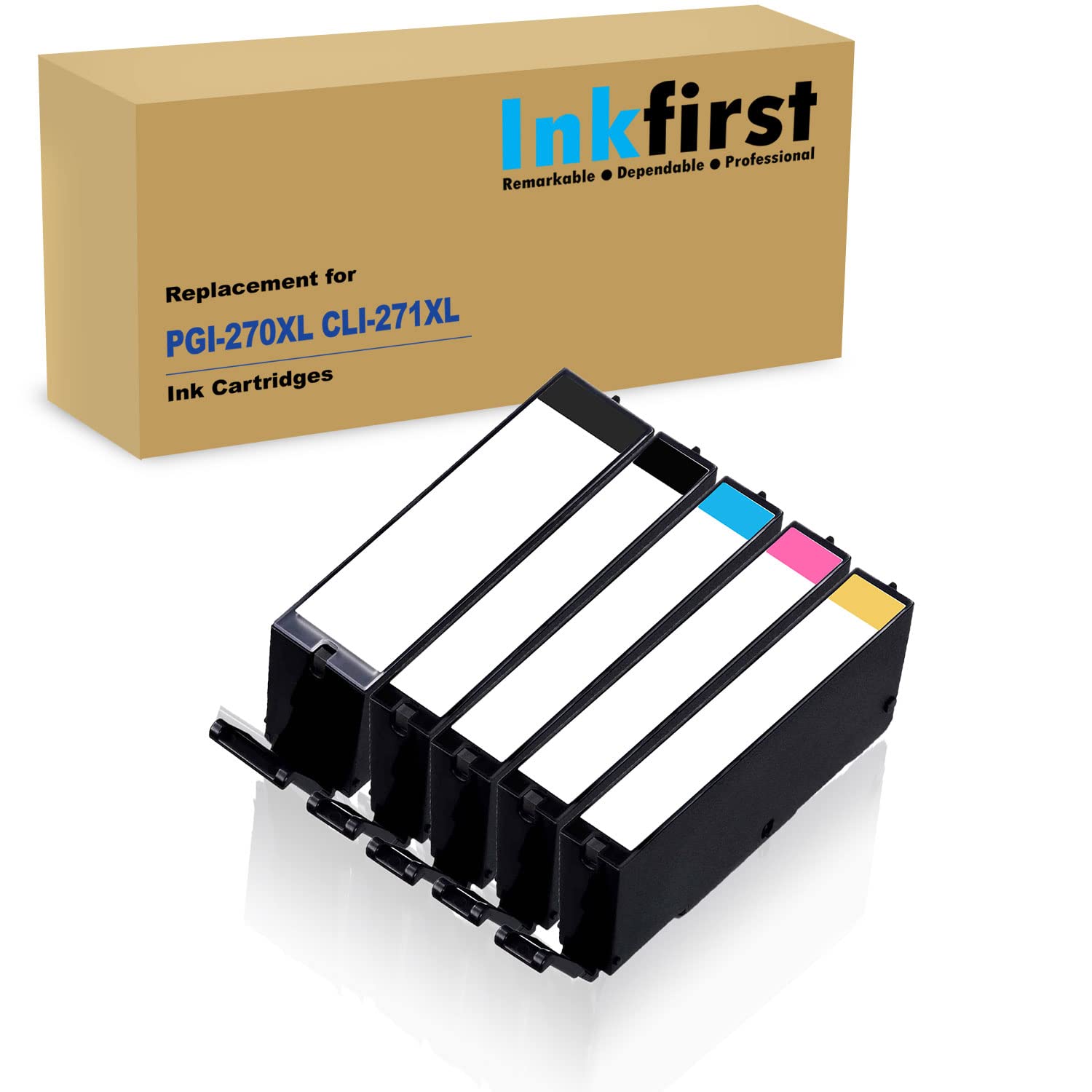2-Pack PGI270 XL Black Ink Cartridges For Canon Pixma Printers - High Capacity, Exp 12/2026