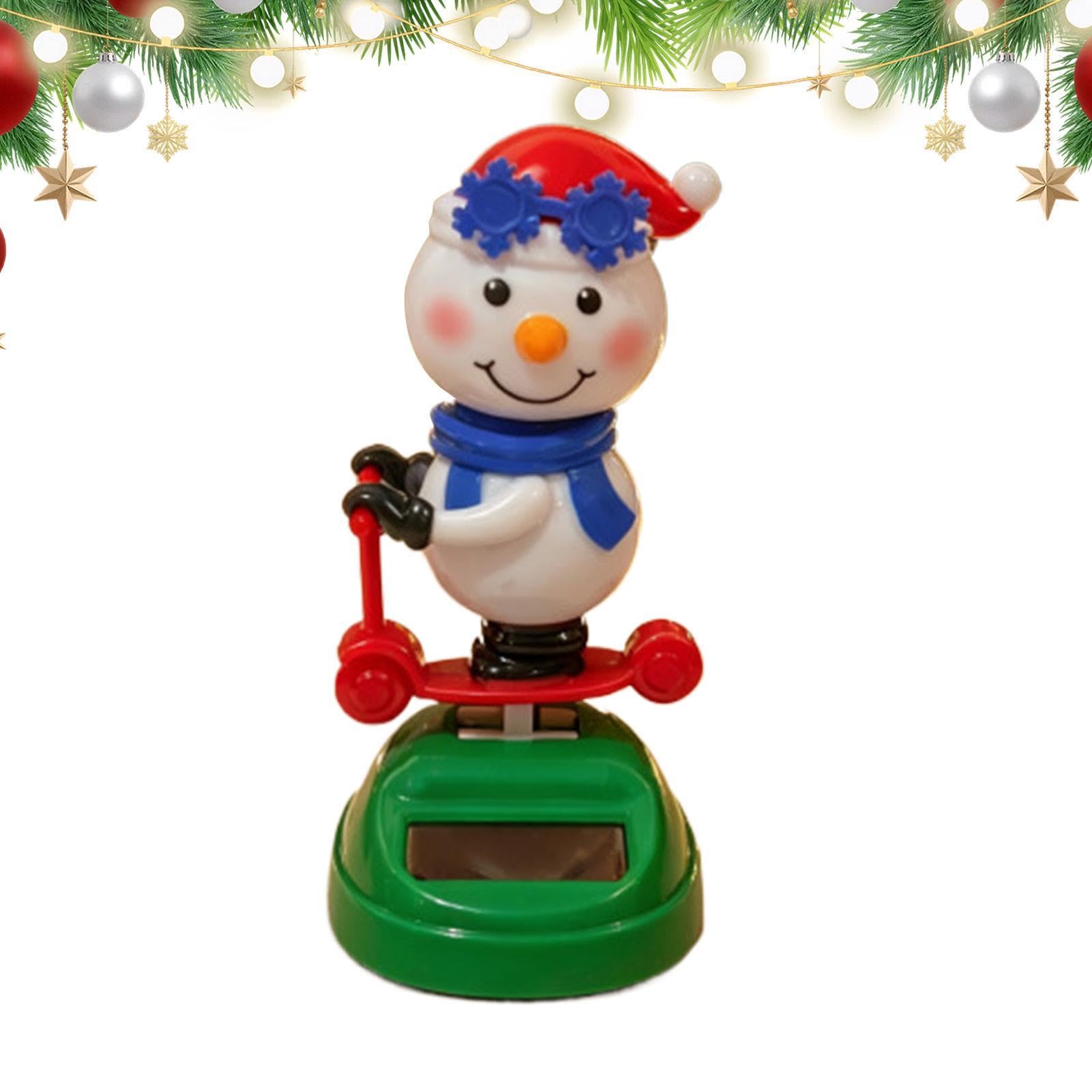 Statuetta a energia solare da cruscotto a forma di Babbo Natale