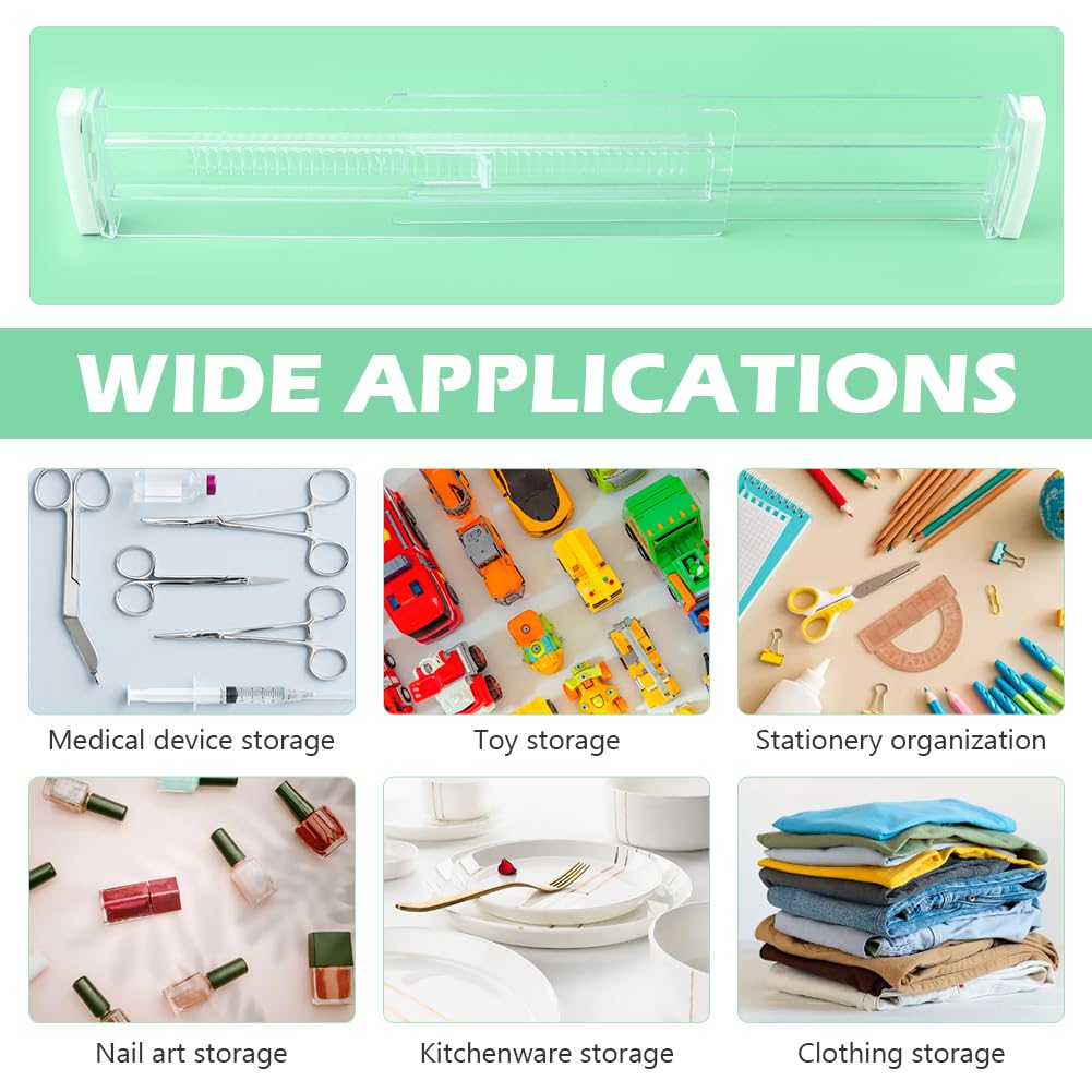 Bibabala 8 separadores de cajones, organizadores de cajones de longitud ajustable de 11 a 20 pulgadas para ropa, separadores de cómoda expandibles, PS duradero, separadores de cajones para tocador,