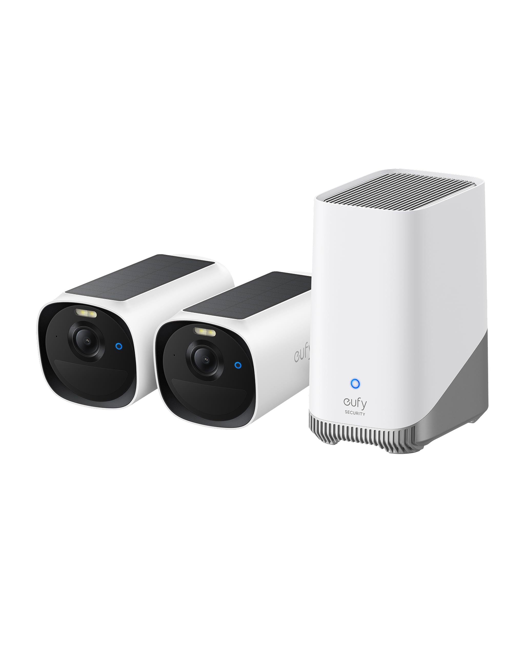 eufy Security eufy Security eufyCam E40 2-Cam Kit (HomeBase S380) Solar Security Camera Outdoor Wireless, 2K Resolution, MaxColour Night Vision, HomeKit Compatible, Expandable Local Storage, No Monthly Fee