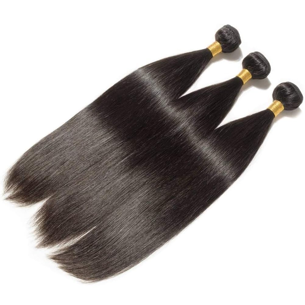 Human Hair Bundles 18 Inch 10A Brazilian Straight Bundles Human Hair 100% Unprocessed Virgin Weave 1 Bundles Double Weft Hair Bundles Natural Color - Image 2