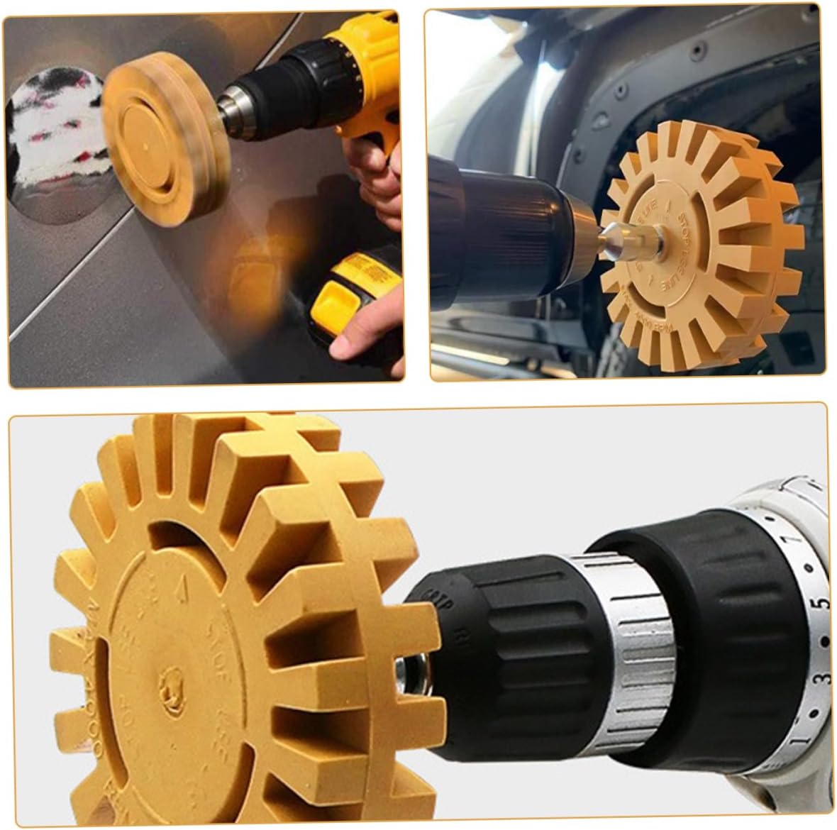 2pcs Gear Shaped Eraser Wheel Efficient Decal Remover for Cars Adhesive Wheel Removal Tool Auto Detailing Supplies