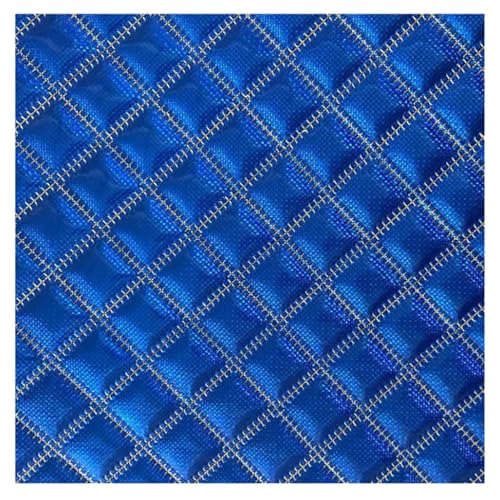 Tissus au mètre cuir artificiel durable bleu 1.55x2m pour décoration haut de gamme