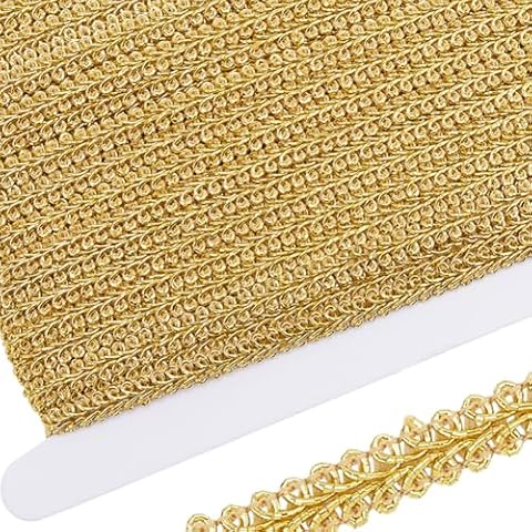 GORGECRAFT 25 Yards Metallic Lace Trim Cover