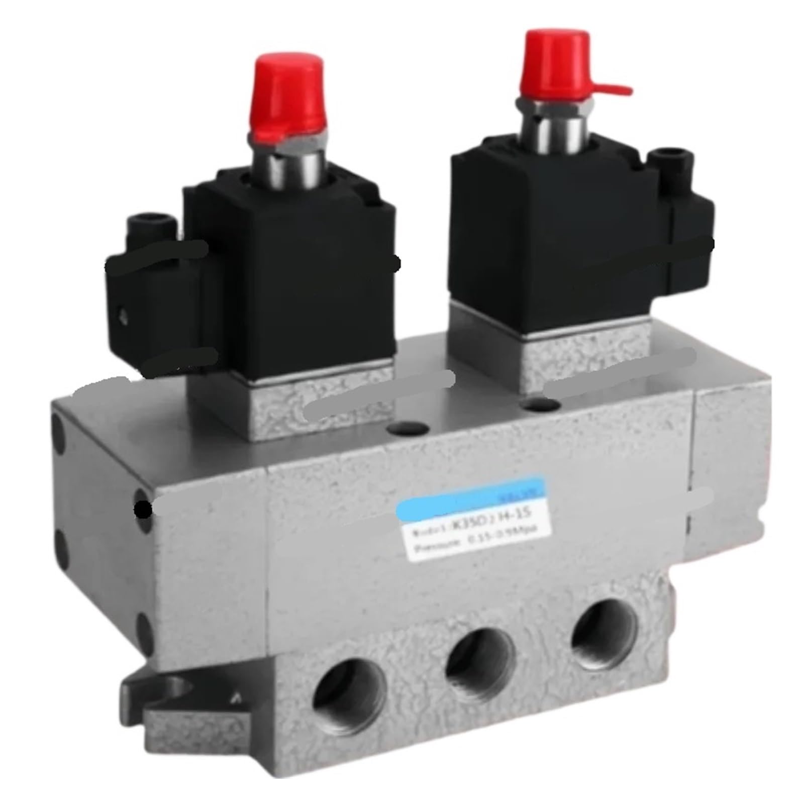 K35D2-8 Three-Position Five-Way Pneumatic Solenoid Valve - for Industrial Automation(K35D2-8 DC24V)
