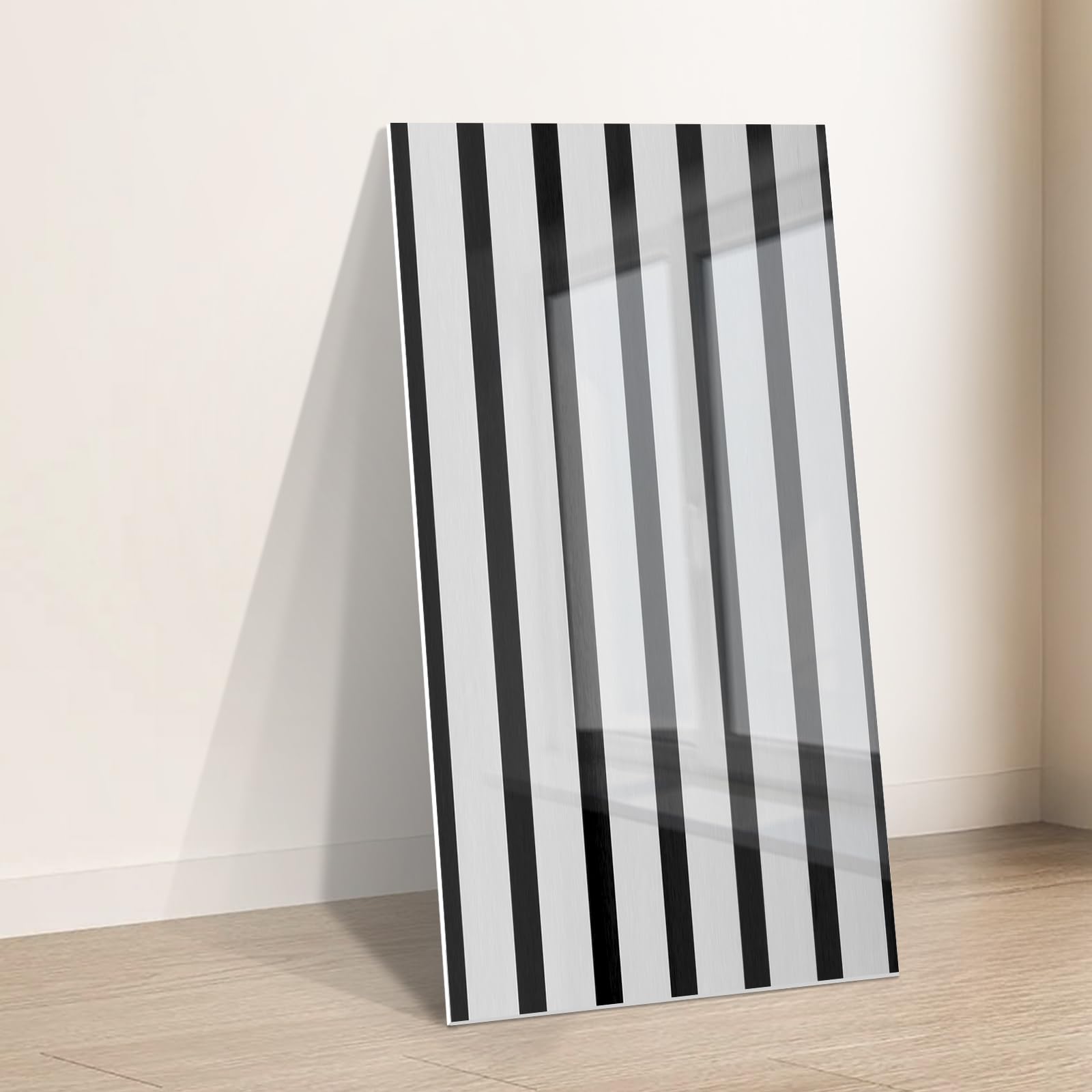 Takezuaa 40pcs Peel and Stick Wall Panels, 30x60cm Self Adhesive Mirror Imitation Grille Stripe Metallic Wall Stickers, Waterproof Insulating Wallpaper for Living Room,Bedroom - Silver — image 1