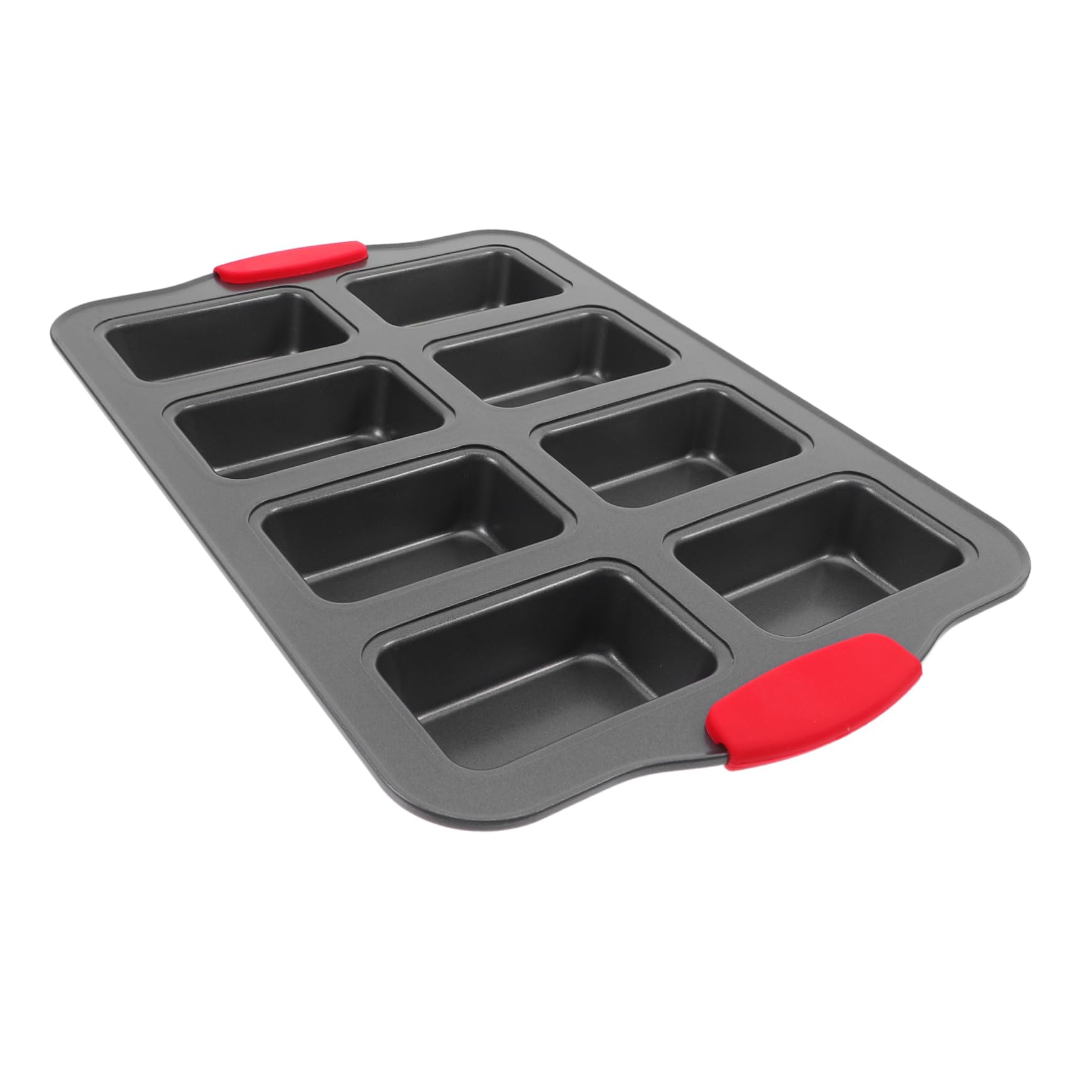 Alipis Moule Four Rectangulaire Antiadhésif à 8 Cavités, Moule à Gâteau en Acier Inoxydable avec Poignées Résistantes la Chaleur