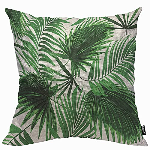 Image of Mugod Leaves of Palm Tree Cushion Cover Throw Pillow Covers on White Background Pillow Case for Men Women Decorative Home Sofa Chair Couch 45x45cm/18x18 Inch