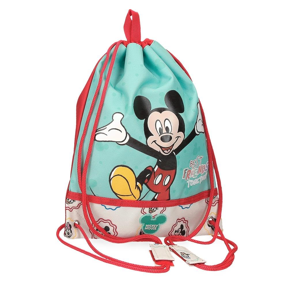 Disney Joumma Bags, Mickey Best Friends Together, School Backpack, Nursery Backpack, Made of Polyester, with Top Handle, Widths and Adjustable Shoulder Straps, Multiple Pockets, Colourful, sack