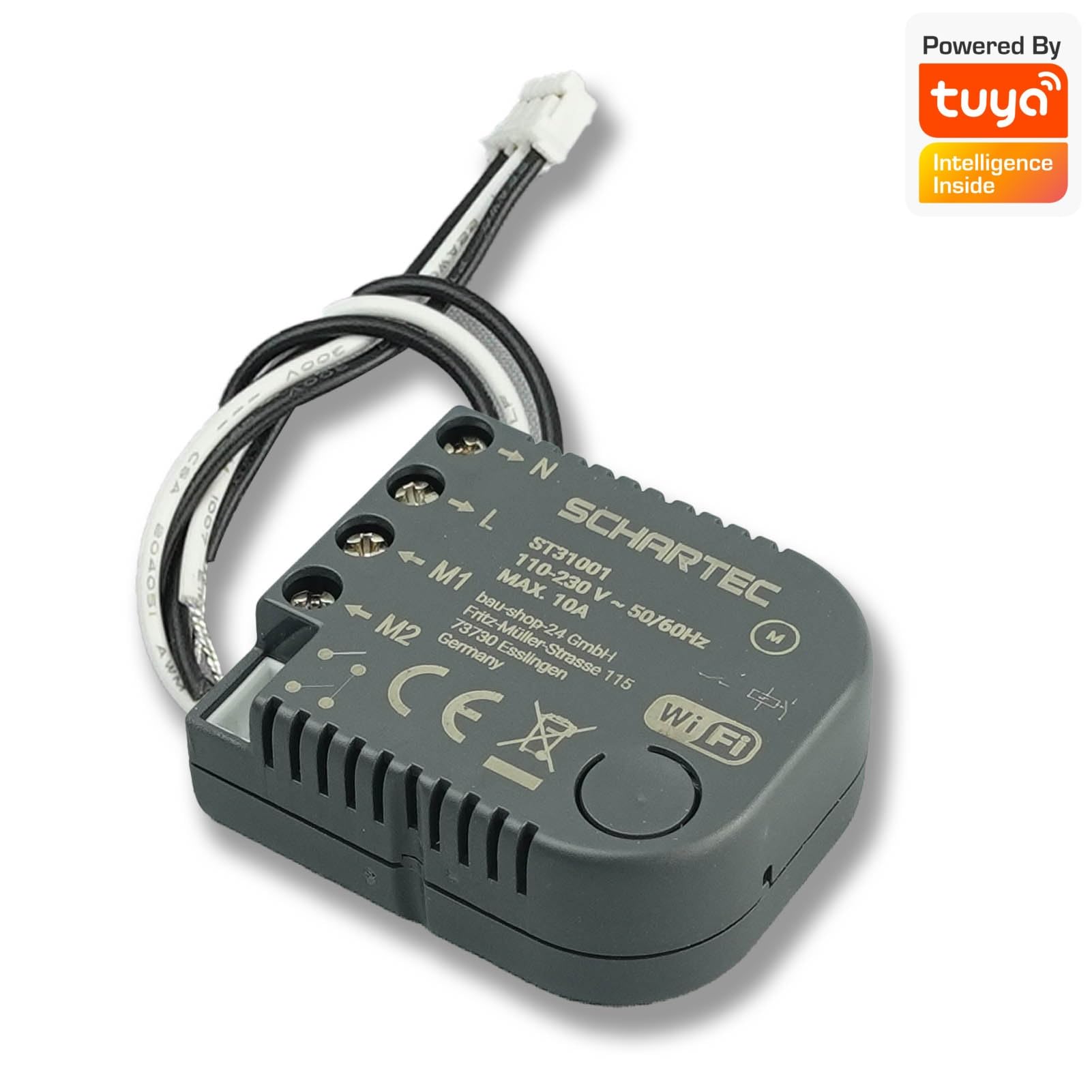 SCHARTEC Interruptor de persiana con wifi inteligente, control de persiana con wifi, control de persianas Tuya Alexa Google Comptaible, APP, actuador (juego de 4)