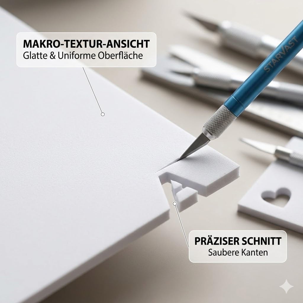 STARVAST Lot de 2 plaques de mousse EVA blanches de 5 mm - Pour cosplay - 35,5 x 200 cm - Haute densité - 86 kg/m3 - Pour artisanat, costume, projet de bricolage (5 mm blanc)