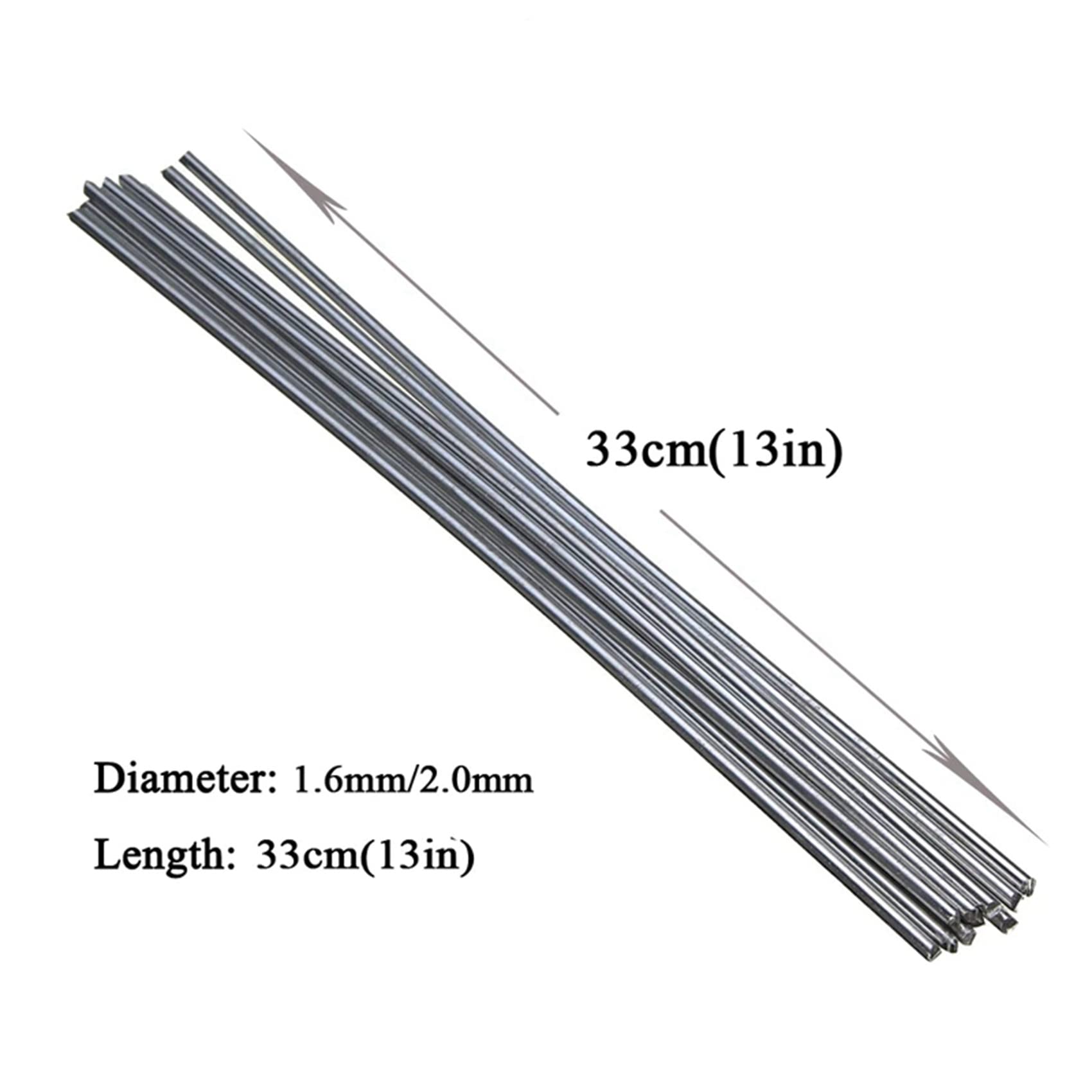 20X Bacchette per Saldatura Universali Rame Alluminio Acciaio Inossidabile Bacchetta per Saldatura Un Filo Filo di Saldatura Elettrodo Diametro 1,6 mm