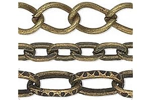 Steampunk Chain: 49.2 Feet of Antiqued Brass Chain in 3 Styles