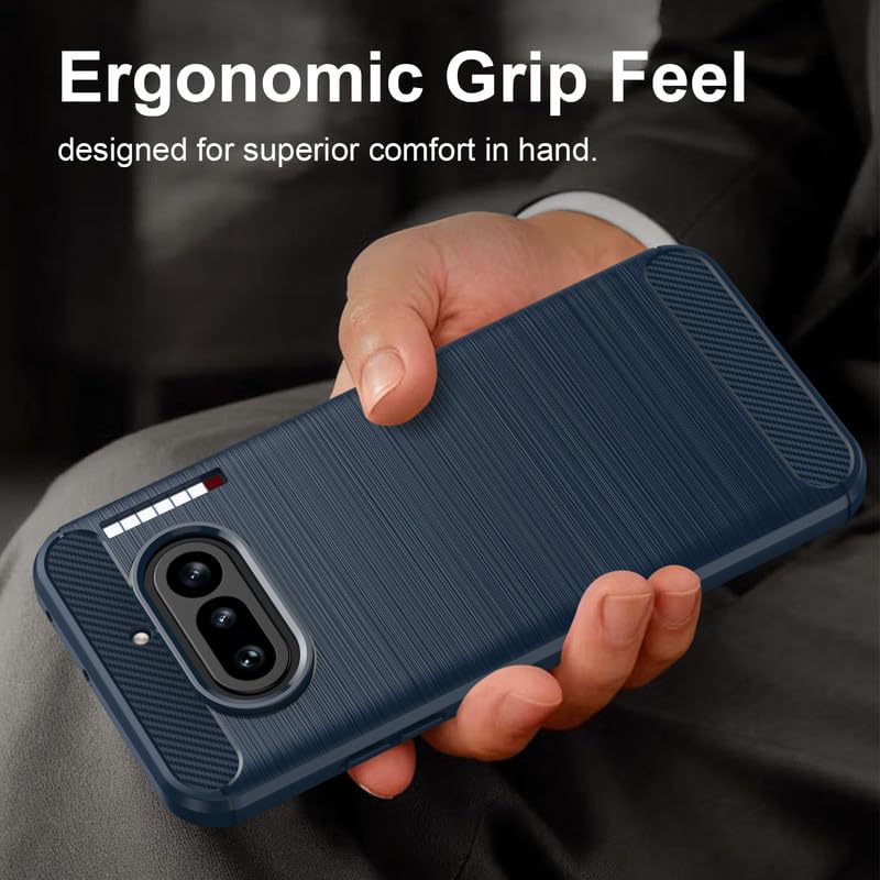Image of Basic Case for Nothing Phone 4a (Carbon Fibre Blue)