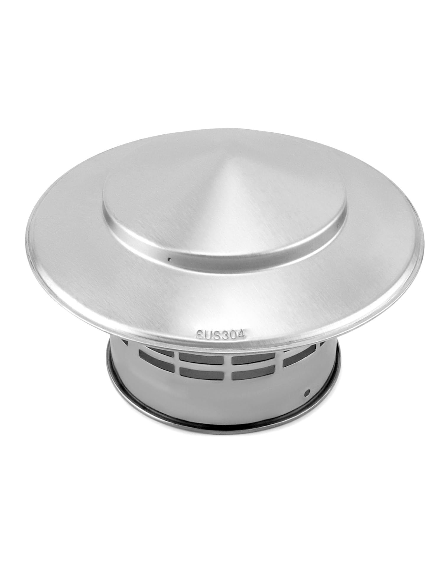 QWORK® 110 MM Daszek Przeciwdeszczowy na Dach 304 Stal Nierdzewna, Pokrywa Kominowa, Krata Wentylacyjna, Osłony Kominów