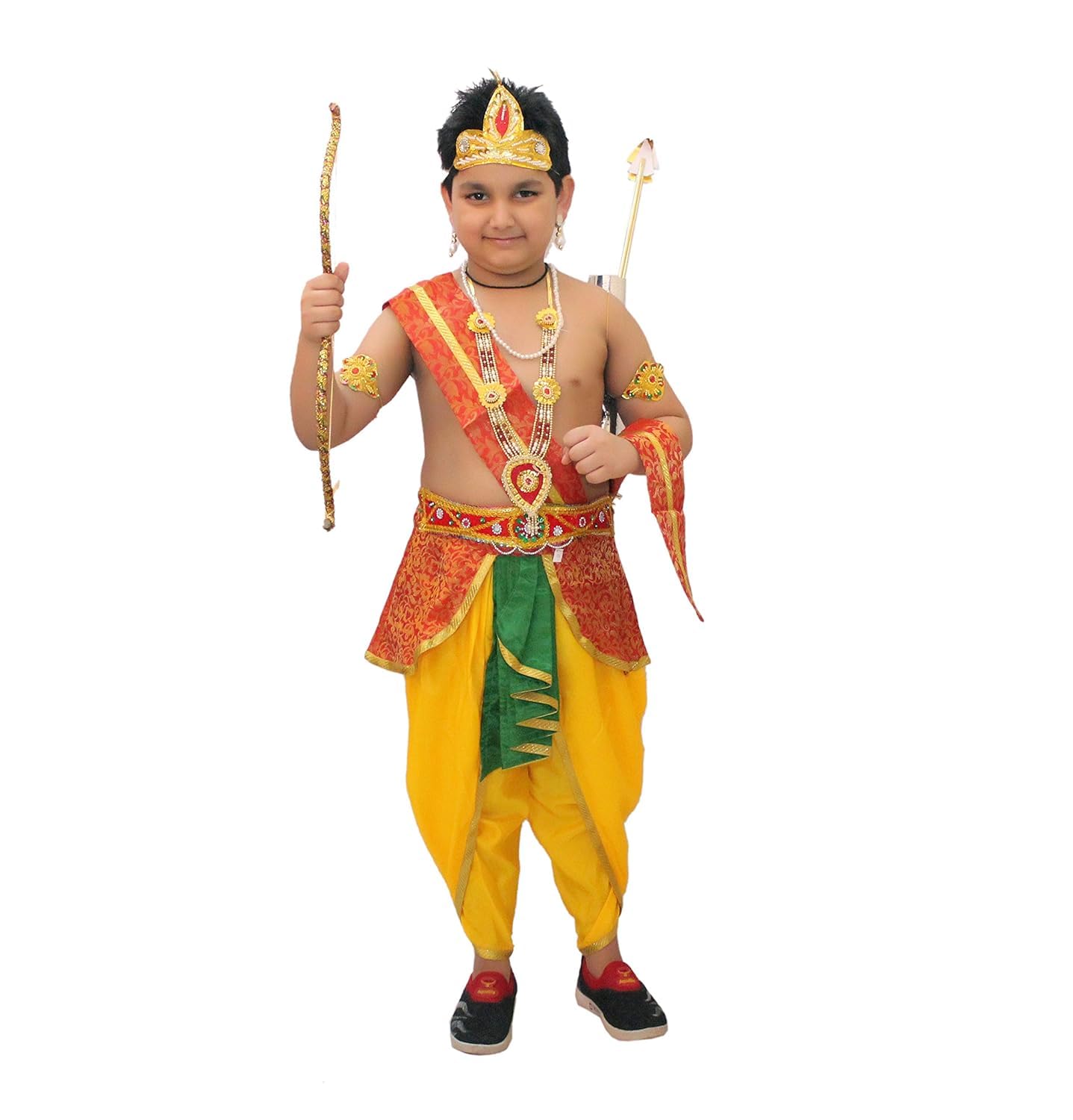 Kaku Fancy Dresses Ram Dhoti Costume For Boy/Ram Navami/Ram Dress/Dushera Costume/Ramayan Play/Mythological Costume For Boys - Red, 3-4 Years (B0CJNV1R62) Amazon Price History, Amazon Price Tracker