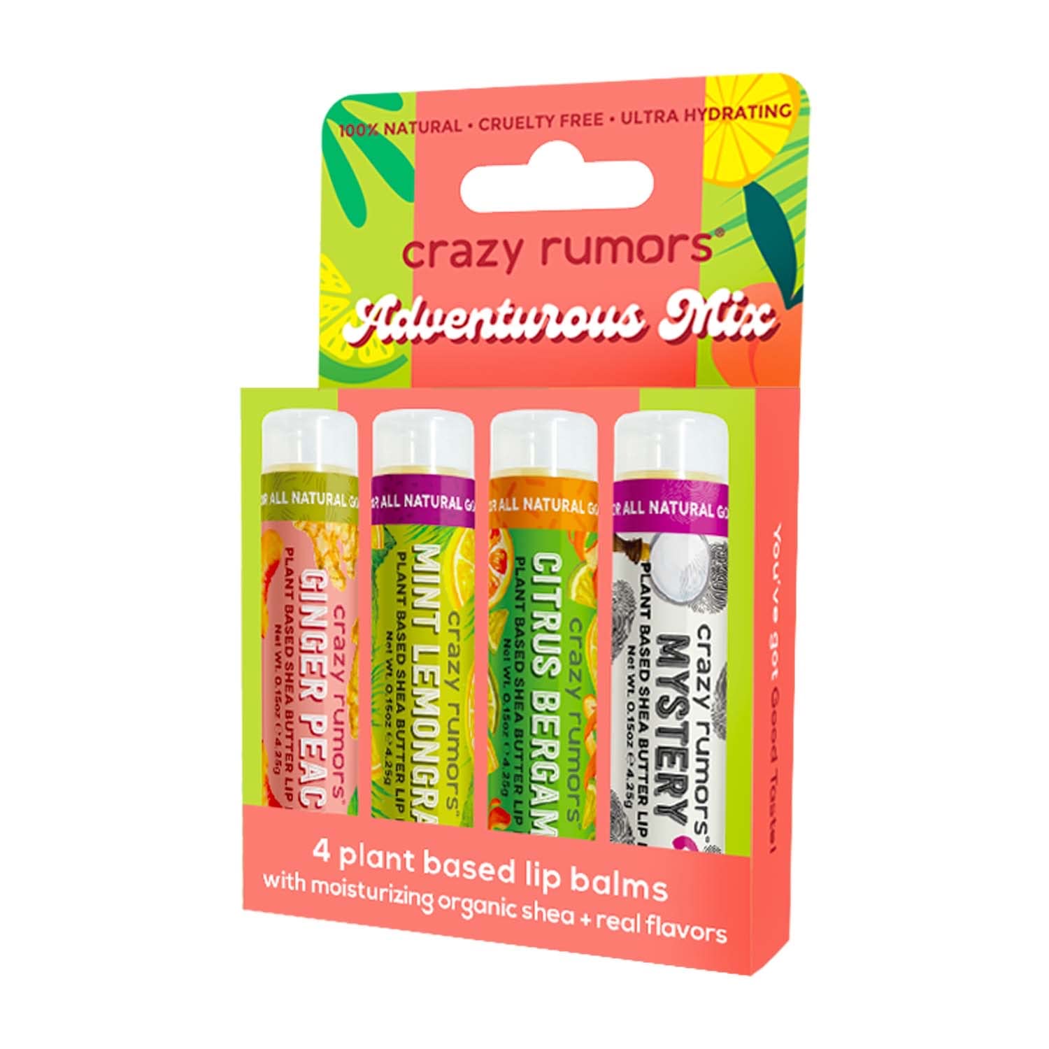 Amazon.com : Crazy Rumors Adventurous Mix Lip Balm 4-Pack Mix