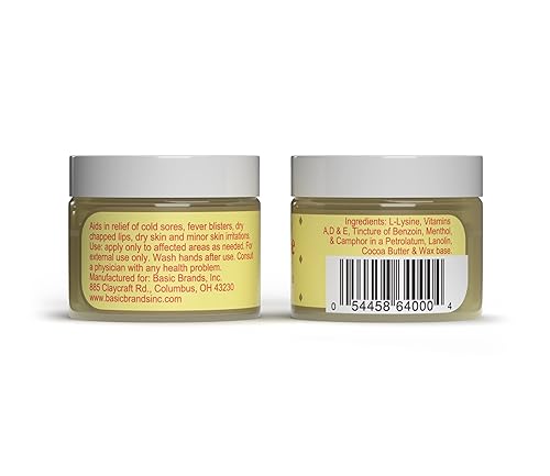 Miniatura 2 de Basic Brands - Ungüento de L-lisina - 0.875 oz - Tratamiento de lisina para herpes labial y alivio de ampollas - Alivia los labios - Paquete de 4