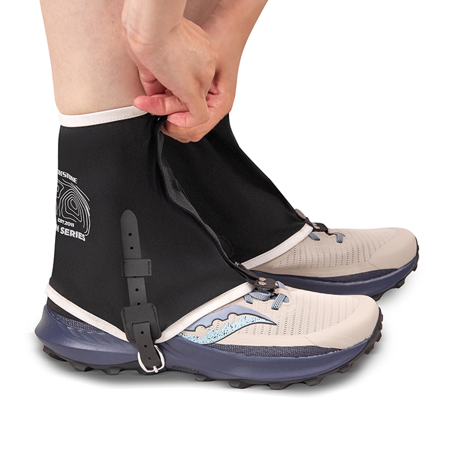 Ghette corte impermeabili, copriscarpe basse con fasce elastiche, ghette alla caviglia per alpinismo, escursionismo, campeggio, arrampicata, trail running