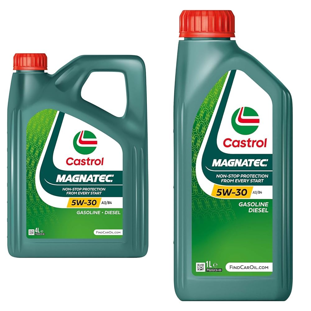 Castrol MAGNATEC 5W-30 A3/B4 Aceite de Motor 4L + Castrol MAGNATEC 5W-30 A3/B4 Aceite de Motor 1L
