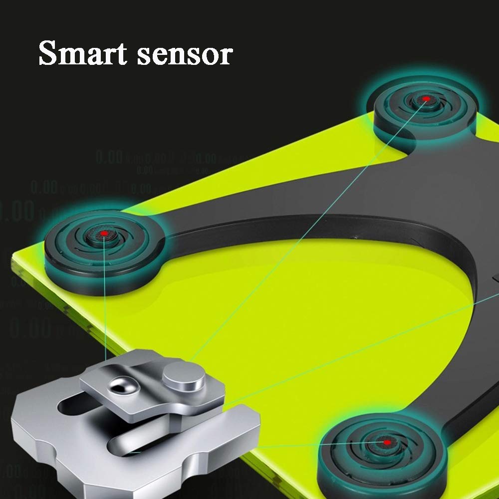 Básculas de grasa corporalBáscula de baño de peso corporal digital de alta precisión Báscula de pesaje con tecnología Step-On, pantalla retroiluminada, diseño delgado, lindo diseño de pies pequeños,