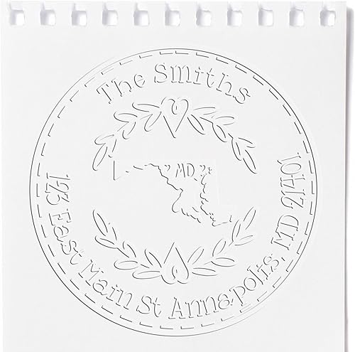 Miniatura 459 de Round State Love - Sello de dirección de devolución para Texas, uso con almohadilla de sello, mango de madera, sello de dirección de Texas