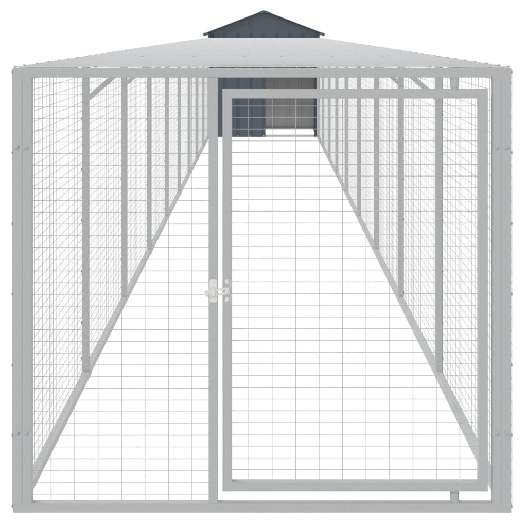 Jaula para pollos con caño antracita 117 x 1017 x 123 cm acero galvanizado jaula para gallinas pequeños animales gallinas conejos gansos palomas y codornices
