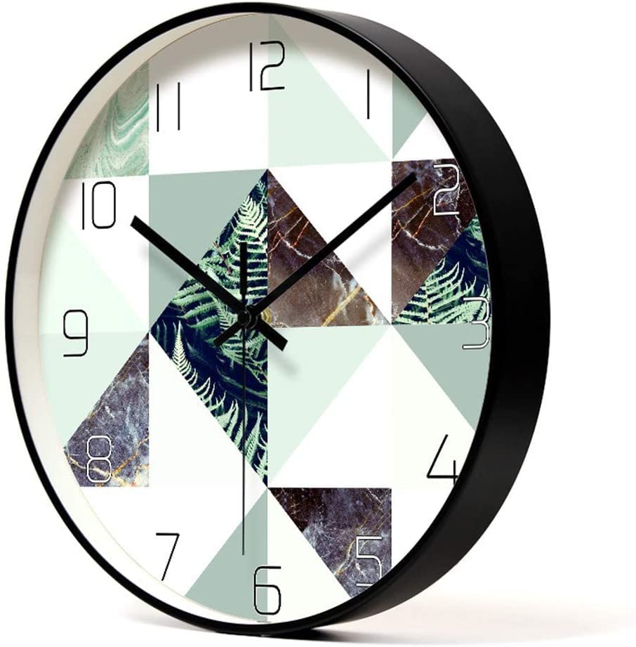 Horloge muette moderne horloge murale décorative en métal géométrique - 7