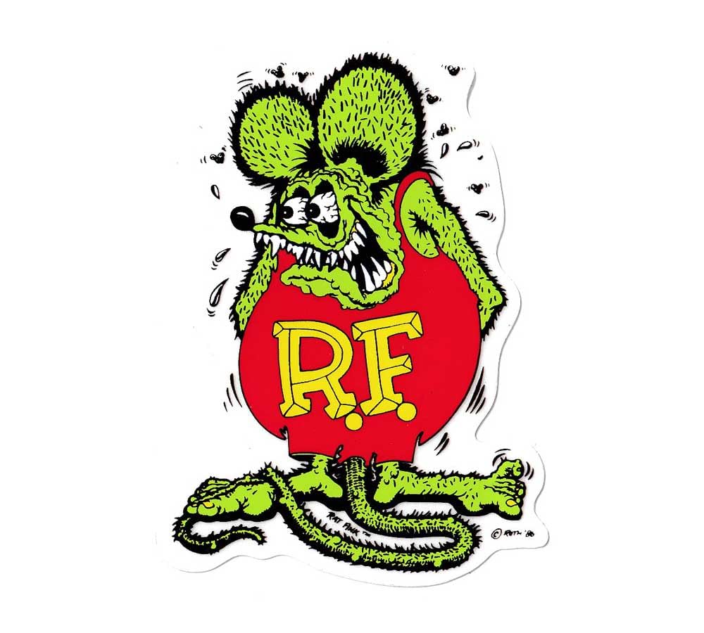 Amazon.co.jp: ラットフィンク ステッカー RatFink サイズL グリーン